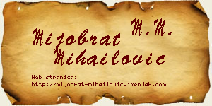 Mijobrat Mihailović vizit kartica